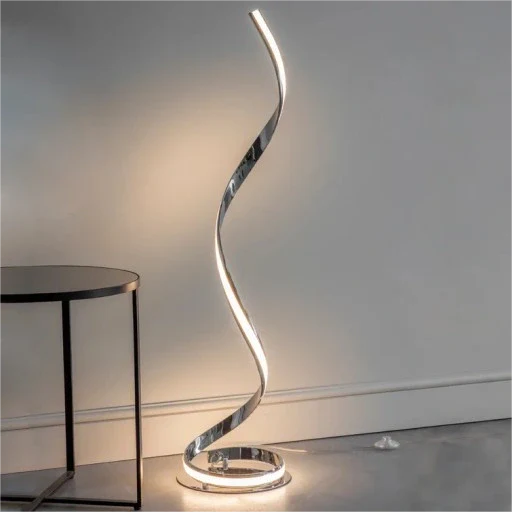 Lampadaire LED Moderne en Argent : Illuminez Votre Intérieur avec Élégance 🌟