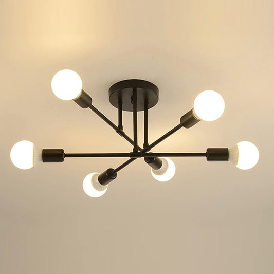 Plafonnier Industriel Suspension Luminaire Vintage Noir - Éclairez Votre Intérieur avec Style