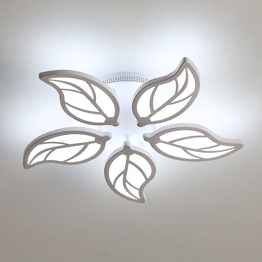 Daxgd LED Lustre Moderne Plafonnier Acrylique Blanc - Éclairage Artistique pour Chambre à Coucher et Salle à Manger, Lumière Blanche Froide 6000K