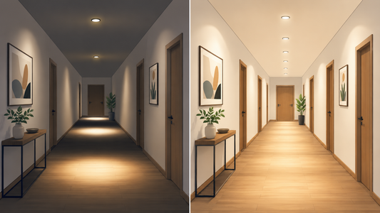 Espacement des luminaires de couloir : comment éviter une lumière irrégulière
