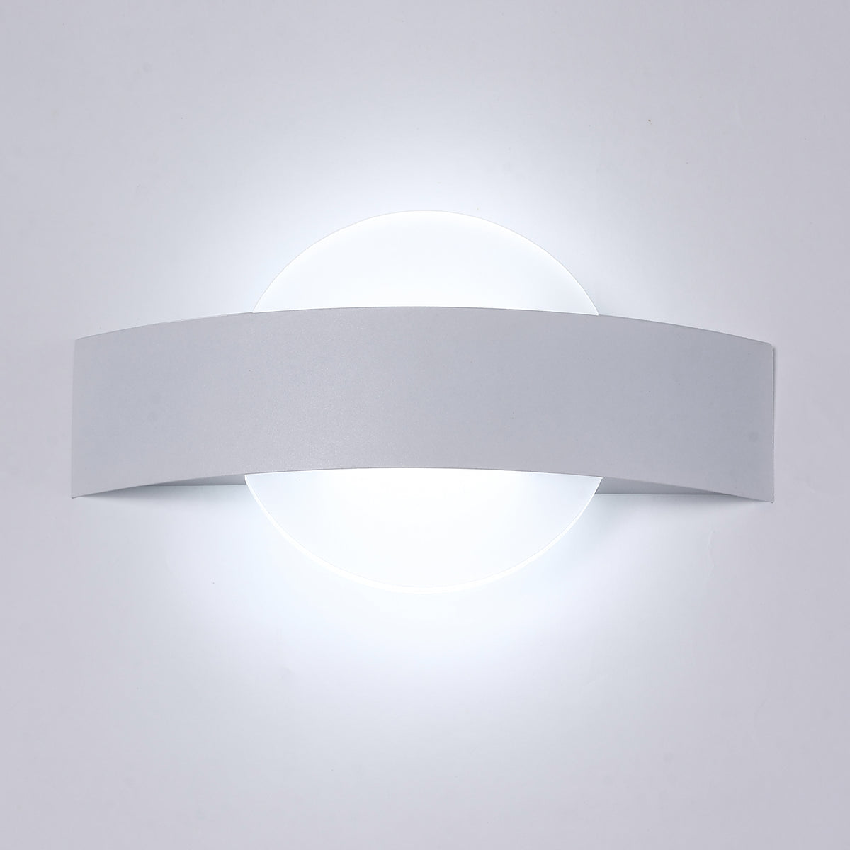 Applique Murale LED Moderne Rond Lampe Blanc 6500K 12W