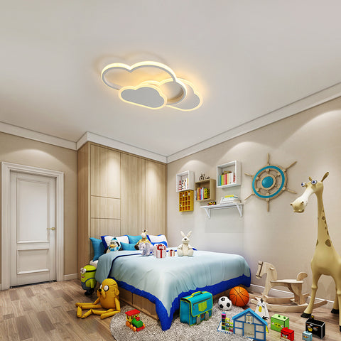 Lámpara de techo LED, iluminación de techo para decoración del hogar, lámpara de acrílico blanca de 36 W, lámpara de techo en forma de nube para dormitorio, sala de estar, comedor, luz cálida de 3000 K