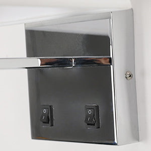 Lámpara de noche, luz de pared LED, luz de lectura, soporte de brazo oscilante para dormitorio, luz nocturna de pared E27 (no incluye bombillas)