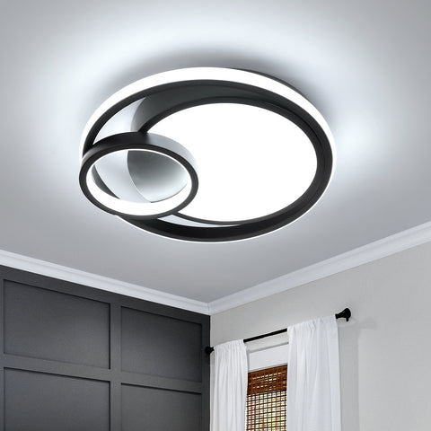 Lámpara de techo LED moderna de 36 W, 80 % de ahorro de energía, sin parpadeo, diseño elegante con pantalla acrílica translúcida, ideal para sala de estar y baño