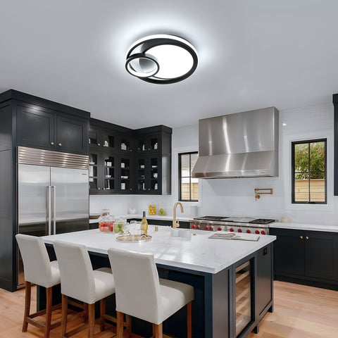 Lámpara de techo LED moderna de 36 W, 80 % de ahorro de energía, sin parpadeo, diseño elegante con pantalla acrílica translúcida, ideal para sala de estar y baño
