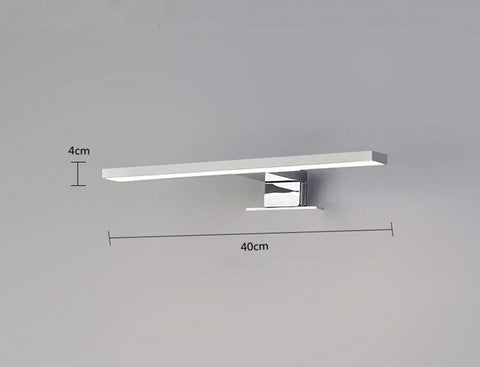 Espejo LED para baño, Dormitorio, Mueble de Cocina, iluminación Interior Moderna, Resistente al Agua IP44, Cromo, luz neutra de 4000 K [Clase energética