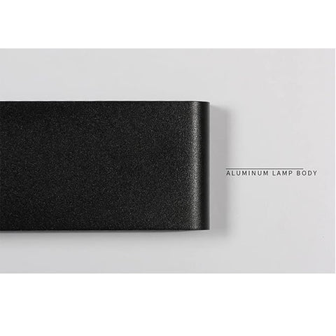 Aplique LED de moderno aluminio metálico Negro, 91 cm, Iluminación, Luz blanca, 30W, para Salón