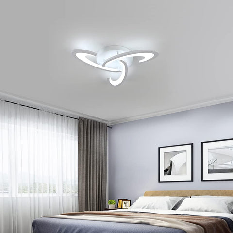 Lámpara de Techo LED, 36W 3240lm Lámpara de Techo, Lámpara de Techo con Diseño de Trébol para Dormitorio, Sala de Estar, Comedor, Acrílico Blanco, Luz Blanca Fría 6500K