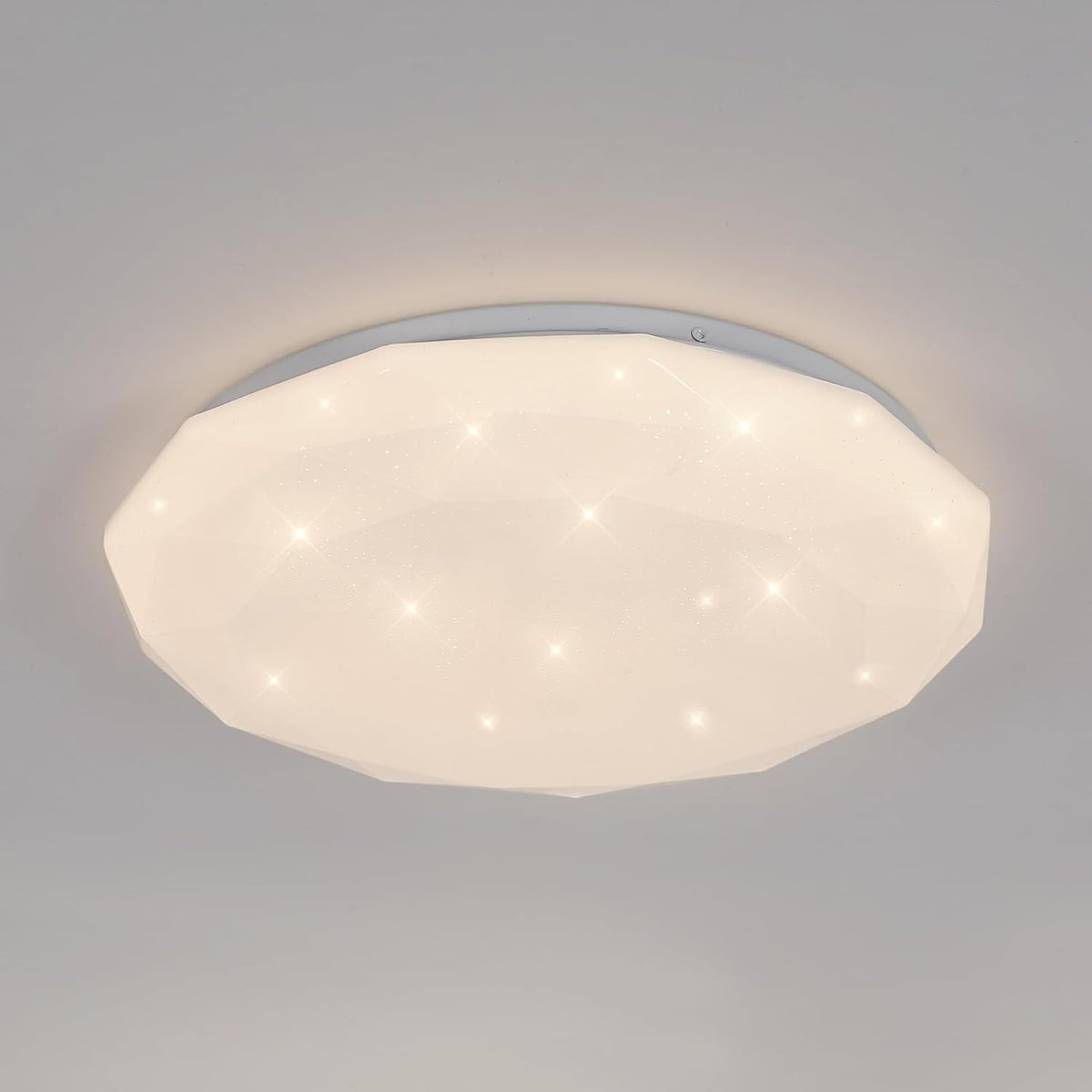 Plafondlamp, 24W LED-sterplafondlamp 4000K neutraal wit, LED-kroonluchter Moderne diamanten plafondlamp voor kinderslaapkamer Keuken Hal Slaapkamer Badkamer