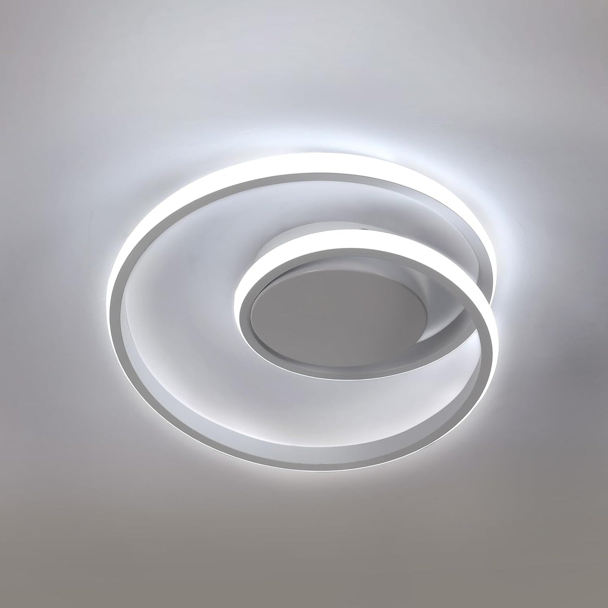 Lámpara de techo LED moderna 30W 3400LM Lámpara de techo LED creativa Forma de espiral Lámpara de techo LED para pasillo Cocina Sala de estar Balcón Diámetro 30 cm Luz blanca fría 6500K