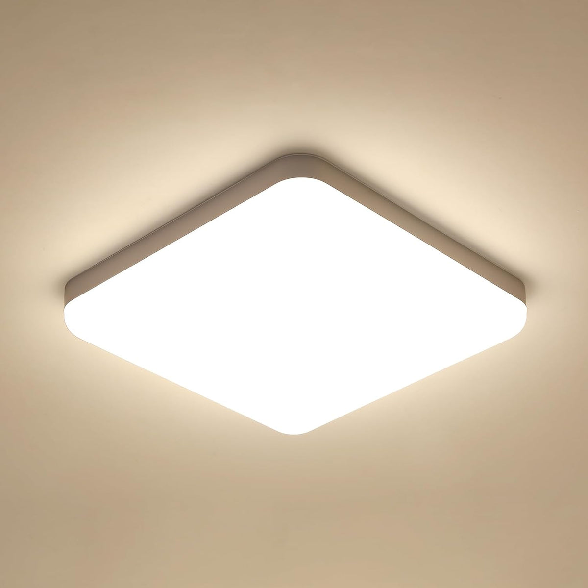 32W LED-Deckenleuchte 3600LM, 4500K natürliches Licht IP54 wasserdicht, Deckenleuchte für Badezimmer, Küche, Flur, Balkon, 25 cm 