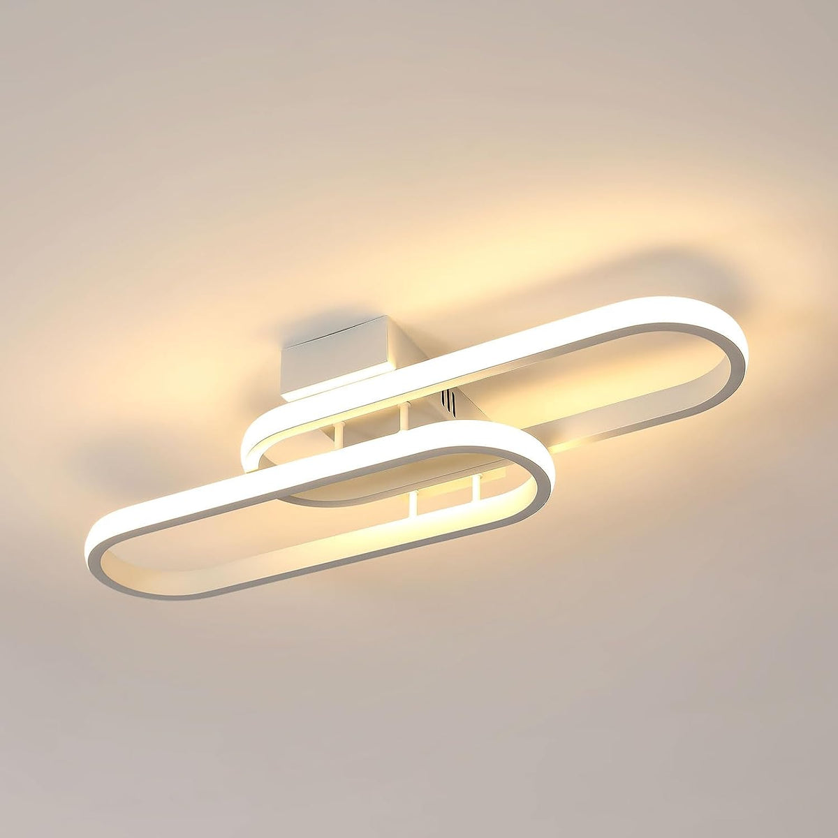 32W 3600LM LED-plafondlamp, moderne plafondlamp, acryl plafondlamp voor woonkamer slaapkamer keuken badkamer gang balkon 50cm (wit) warm wit licht 3000K