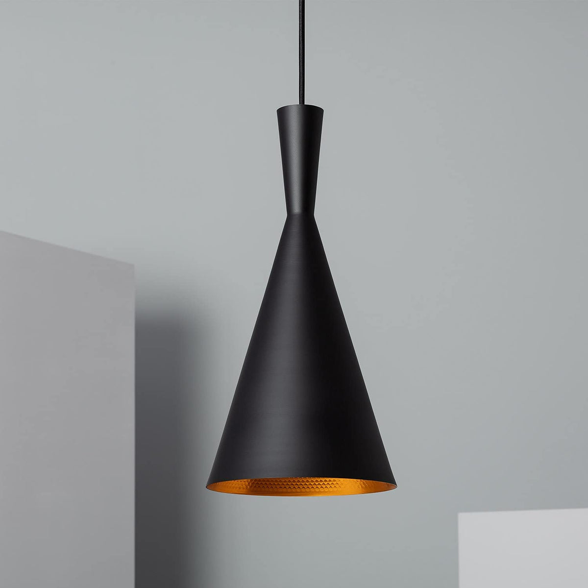 Lampada a Sospensione in Metallo Lennon Nero E27 Alluminio zu verkaufen, Schlafzimmer, Küche, Kamera