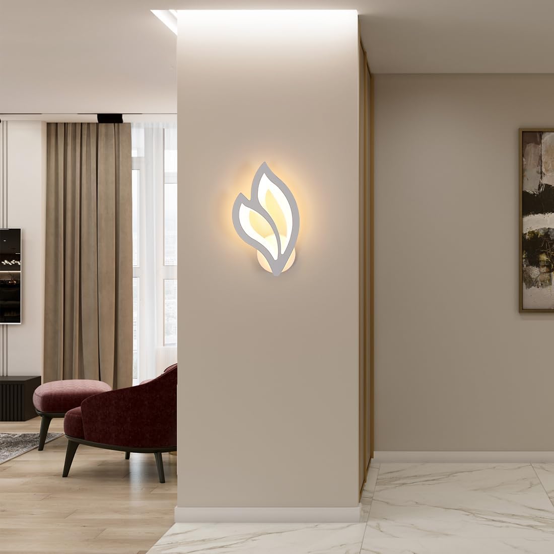 Applique Murale LED Interieur, 13W 1500LM Créatifs Moderne Lampe Murale 