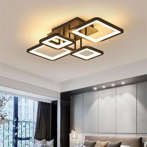 Plafonnier LED Moderne, 54W Luminaire Plafonnier Dimmable avec Télécommande 3000K-6500K