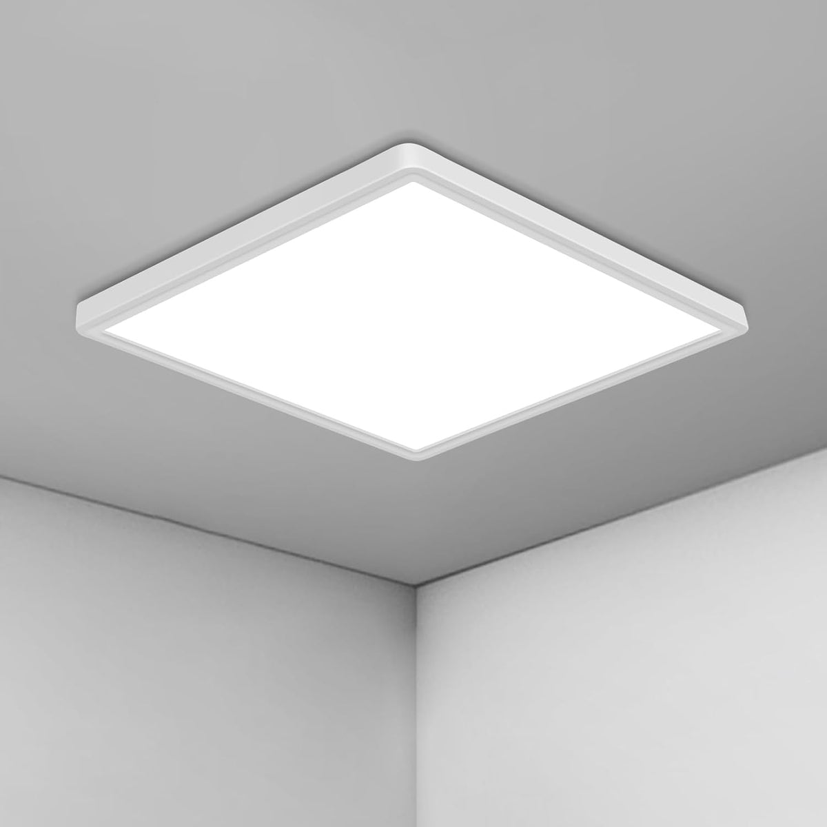 Ultradunne moderne LED-plafondlamp - Vierkant 30cm, Wit, 36W, Wit Licht - Perfect voor woonkamer en slaapkamer