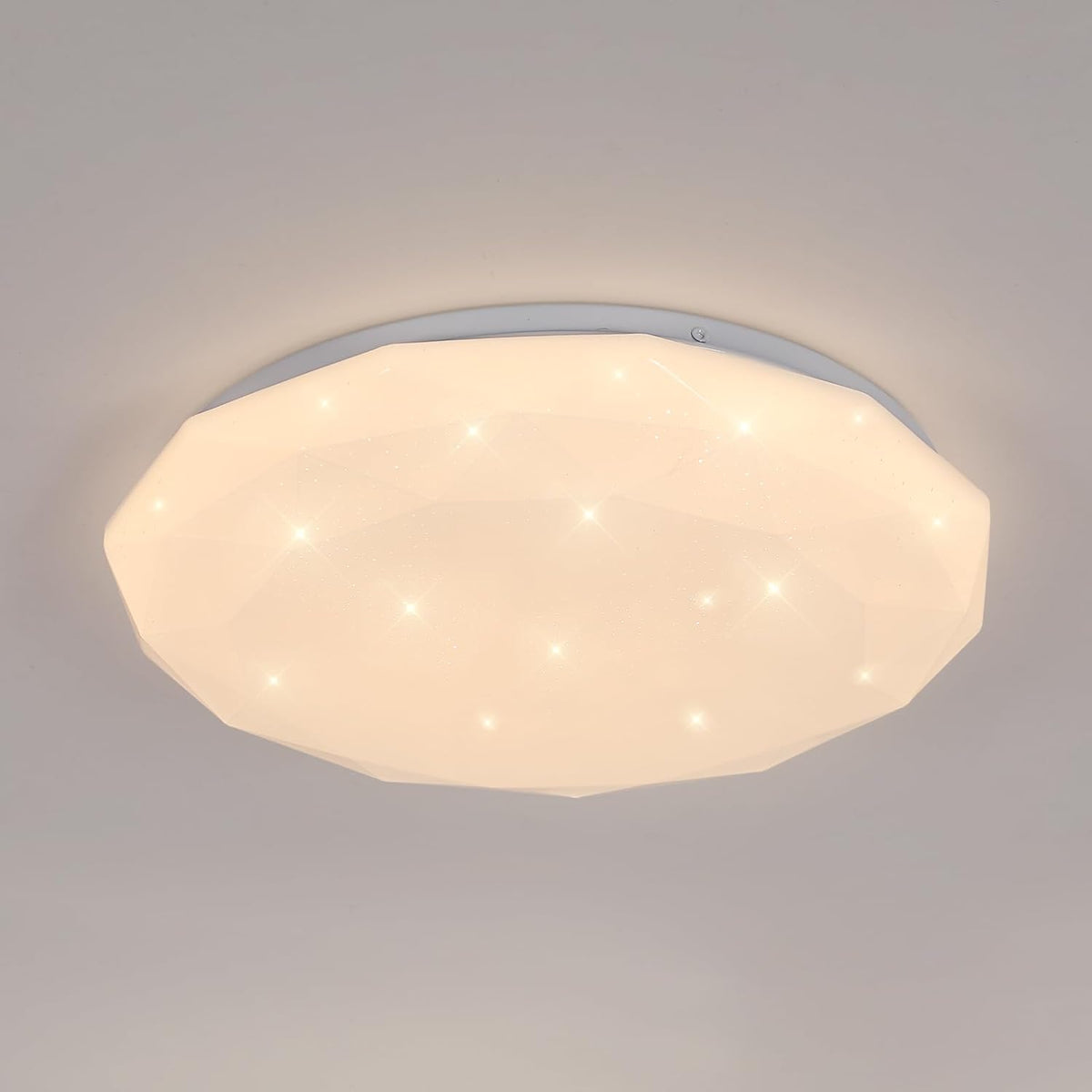 Deckenlampe, 24 W LED-Stern-Deckenleuchte, warmes Licht 3000 K, LED-Kronleuchter, moderne Diamant-Deckenleuchte für Kinderzimmer, Küche, Flur, Schlafzimmer, Badezimmer