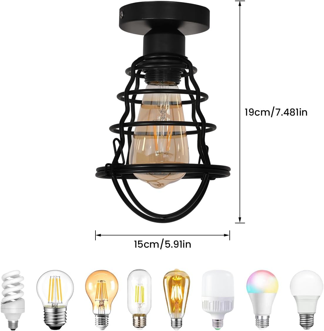 Tableau des dimensions des lampes murales