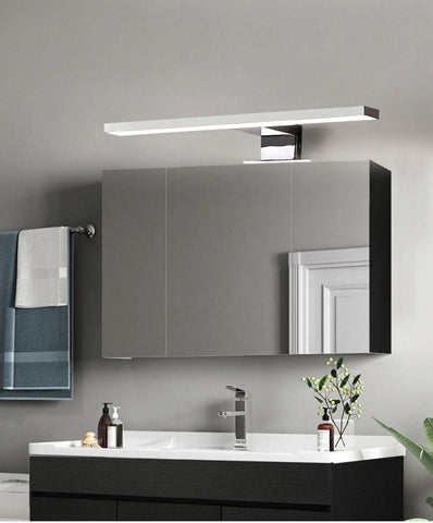 Espejo LED para baño, Dormitorio, Mueble de Cocina, iluminación Interior Moderna, Resistente al Agua IP44, Cromo, luz neutra de 4000 K [Clase energética