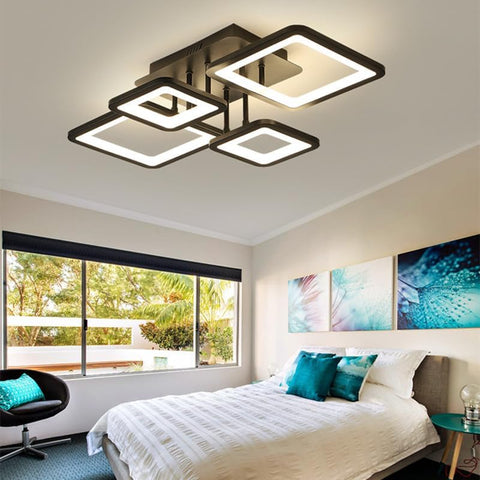 Plafonnier LED Moderne, 54W Luminaire Plafonnier Dimmable avec Télécommande 3000K-6500K