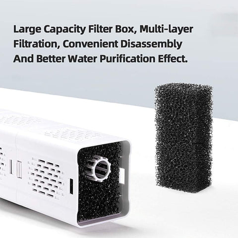 Filtr wewnętrzny do akwarium 80-250 l, 15 W, przepływ 1000 l/h, filtr wewnętrzny, filtr pompy z gąbkami filtrującymi