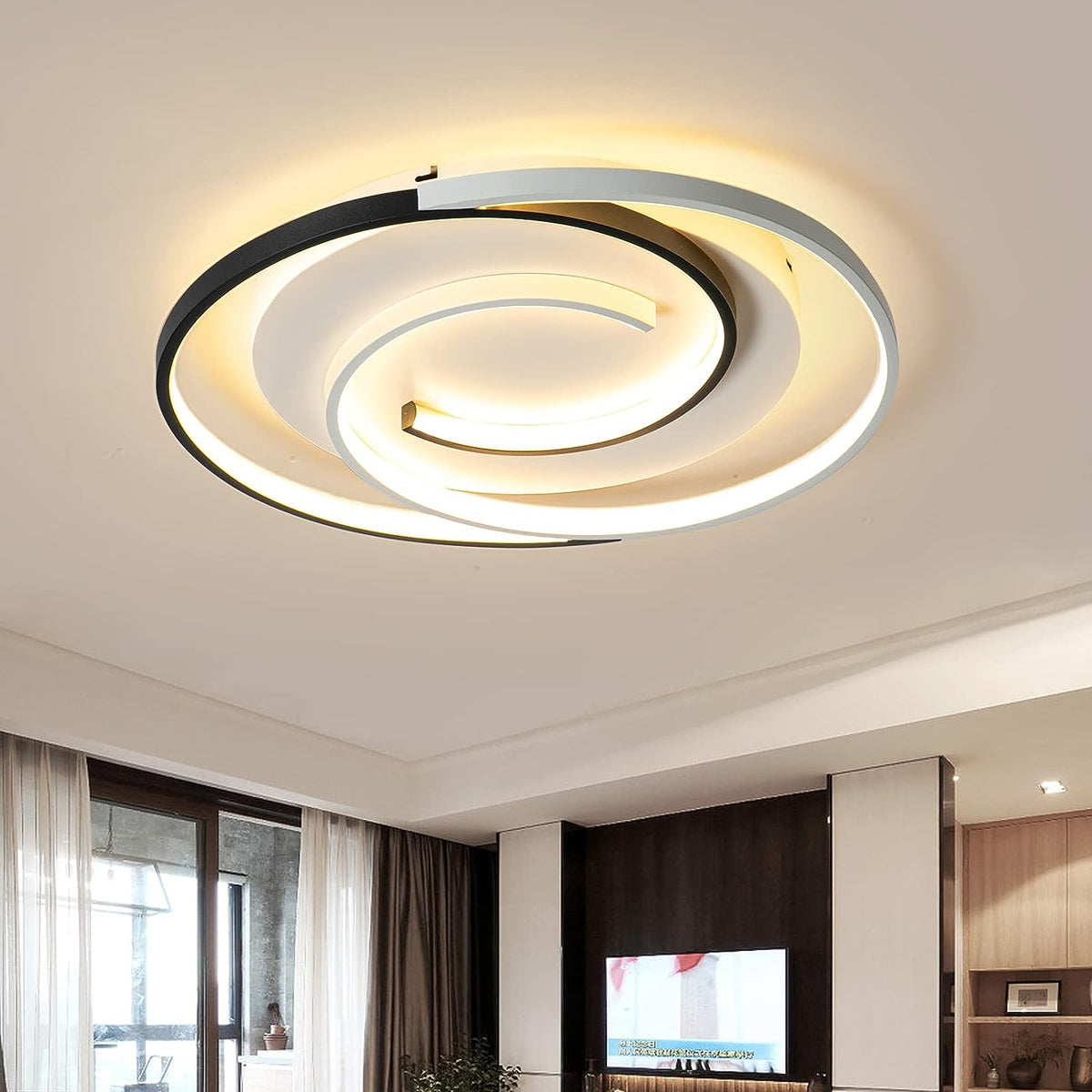 Dimbare led-plafondlamp met afstandsbediening Moderne dimbare plafondlamp 3000K-6000K voor woonkamer slaapkamer eetkamer kantoor 36W rond