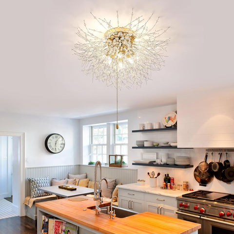 Luminaire Plafonnier en Cristal, Lustres de Feu d'Artifice Moderne