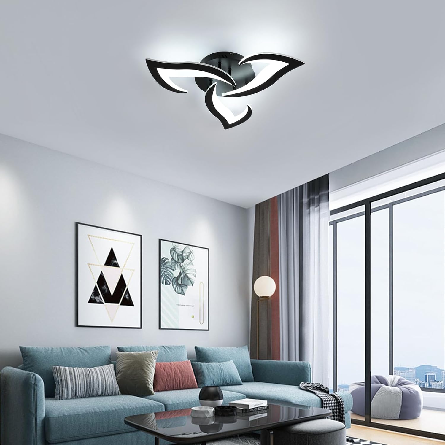 Plafonnier LED Dimmable, Lampe de Plafond Moderne Acrylique 35W 3937LM