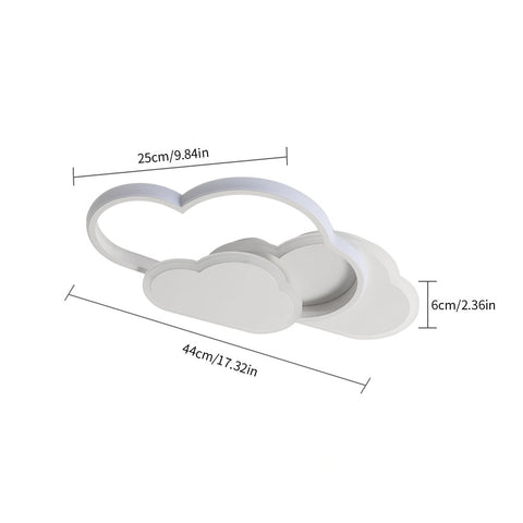 Lampa sufitowa Cloud, kreatywna lampa sufitowa LED 32 W ze ściemnialnym pilotem 3000-6500 k 2800 lm L42 * H6cm, oświetlenie kreskówkowe do salonu Pokój dziecięcy Pokój chłopca i dziewczynki