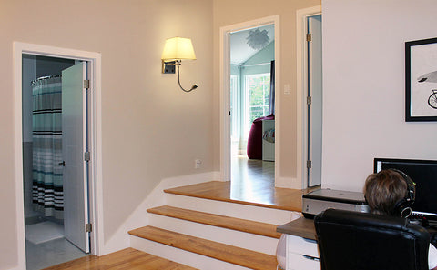 Lámpara de noche, luz de pared LED, luz de lectura, soporte de brazo oscilante para dormitorio, luz nocturna de pared E27 (no incluye bombillas)