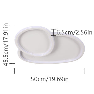 Moderna lámpara de techo LED regulable en forma de guijarro - blanca, 50*45,5*6,5 cm, con mando a distancia, tres colores de luz, 220 V - para salón, dormitorio
