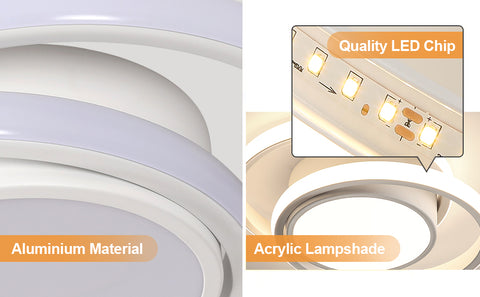 Lámpara de techo LED, lámpara de techo redonda de 32 W, lámpara de techo moderna para pasillo, dormitorio, cocina, sala de estar, blanco frío 4000 K