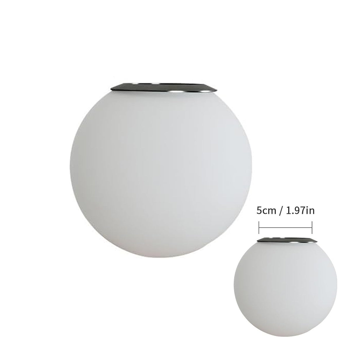 Bolvormige lampenkap voor wandlamp