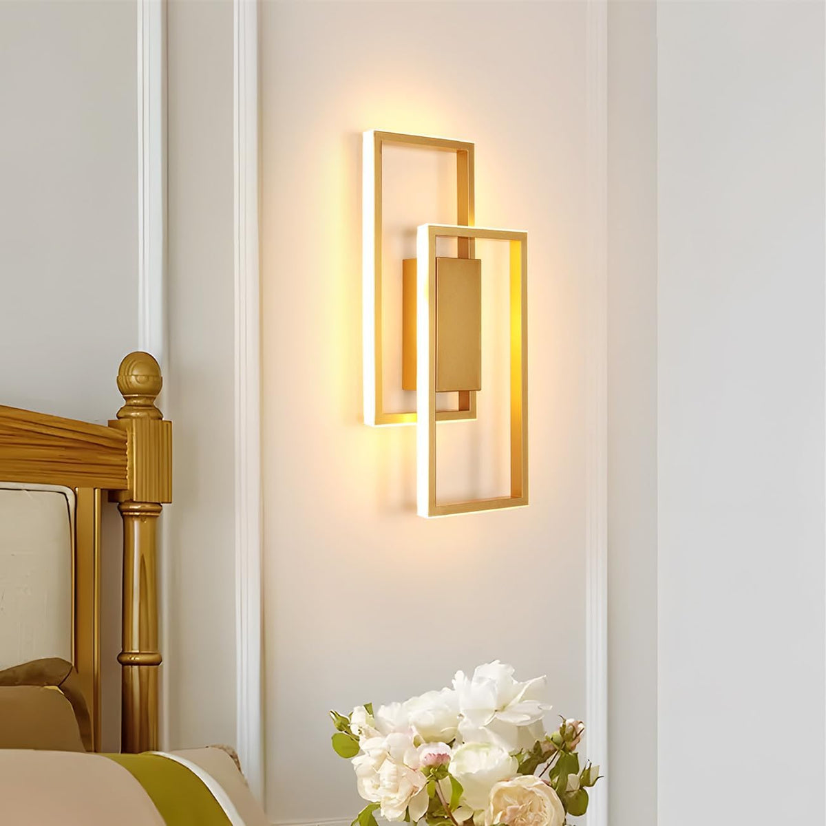 Aplique LED Dorado Cruzado 28W