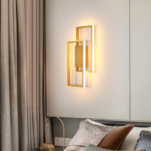 Aplique LED Dorado Cruzado 28W