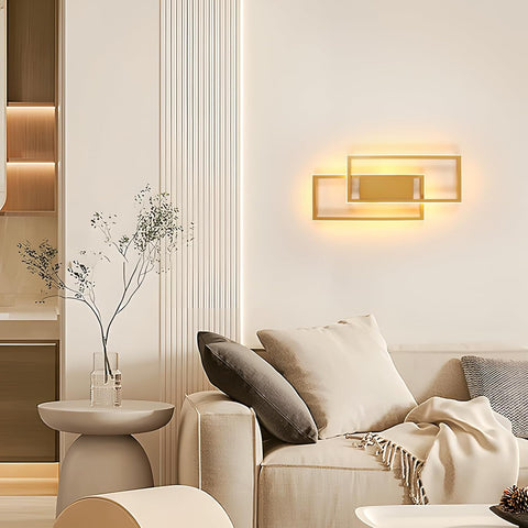 Aplique LED Dorado Cruzado 28W