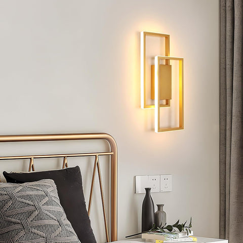 Aplique LED Dorado Cruzado 28W