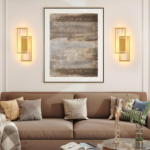 Aplique LED Dorado Cruzado 28W