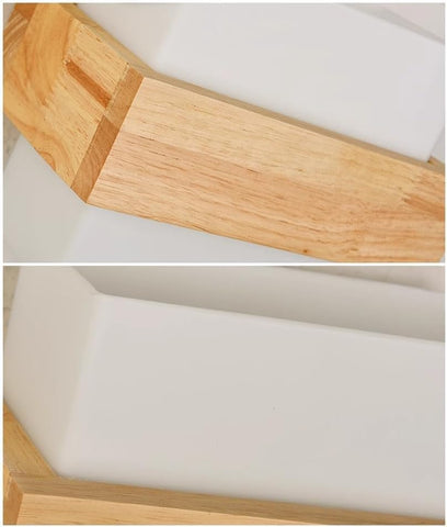 Houten Binnenwandlamp E27 met 12W Driekleurige Lamp