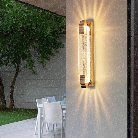 LED Wandleuchte Crystal Gold 12W
