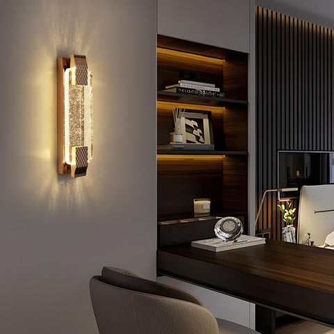 LED Wandleuchte Crystal Gold 12W