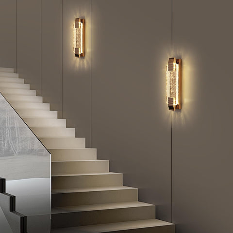 LED Wandleuchte Crystal Gold 12W