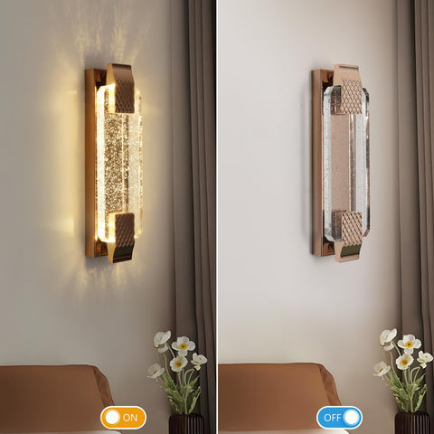 LED Wandleuchte Crystal Gold 12W