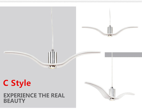 Araña, Lámpara colgante 3000K luz cálida diseño de gaviota araña decorativa simple moderna Tipo A Diámetro 38cm