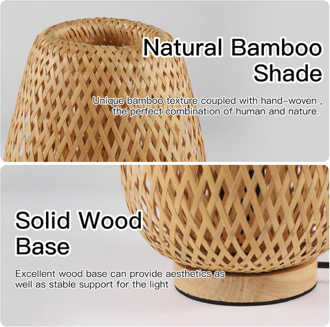 Lámpara de Mesa de Bambú E27