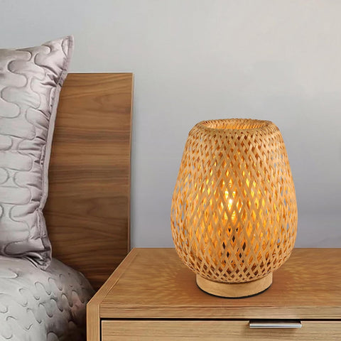 Lámpara de Mesa de Bambú E27