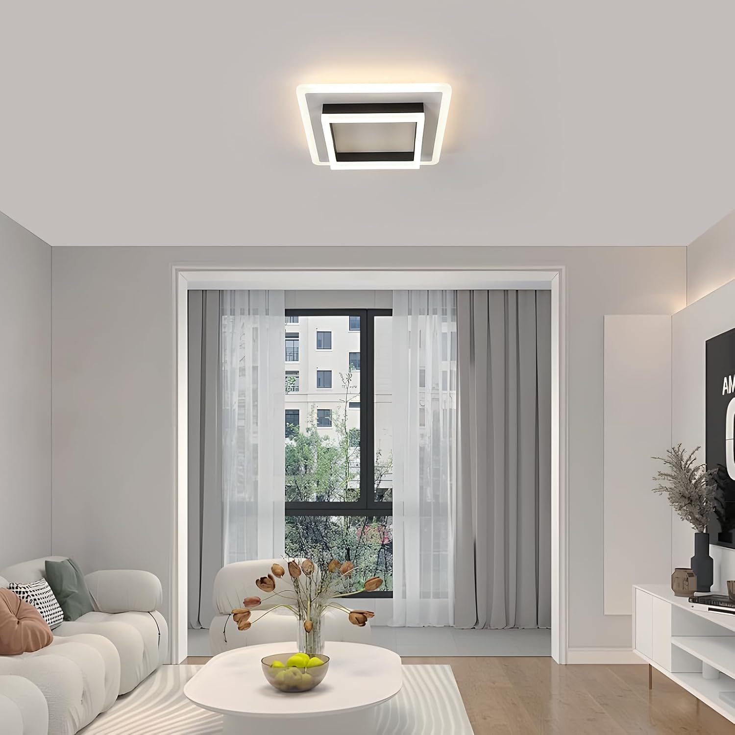 LED-Deckenleuchte Quadrat 4500K