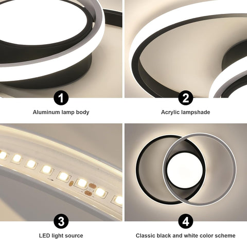 Nowoczesna Okrągła Lampa LED Sufitowa 42W