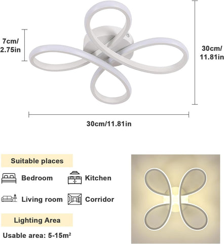 Moderne LED Plafondlamp 30W Bloemdesign