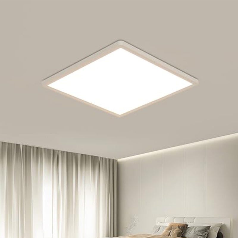 Ultradünne moderne LED-Deckenleuchte – quadratischer Durchmesser 30 cm, weiß, 24 W, neutrales Licht 5000 K – ideal für Wohnzimmer und Schlafzimmer